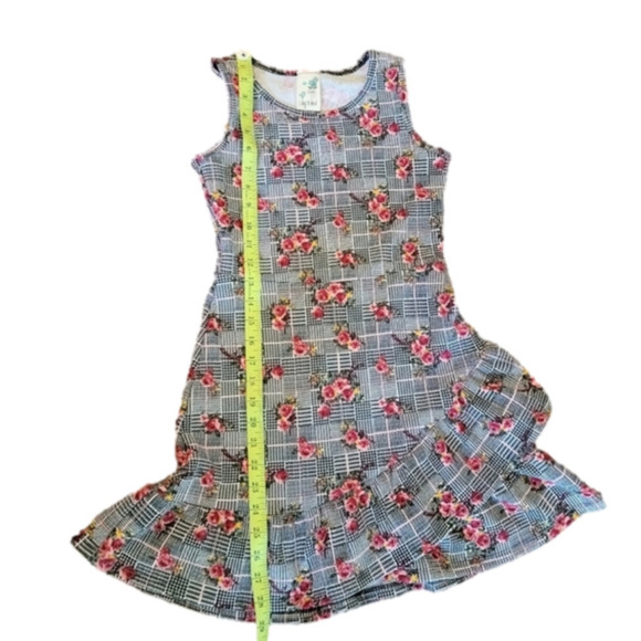 Lily Bleu Sleeveless Floral Dress With Ruffled Hem Size 10 Girl - Picture 7 of 7